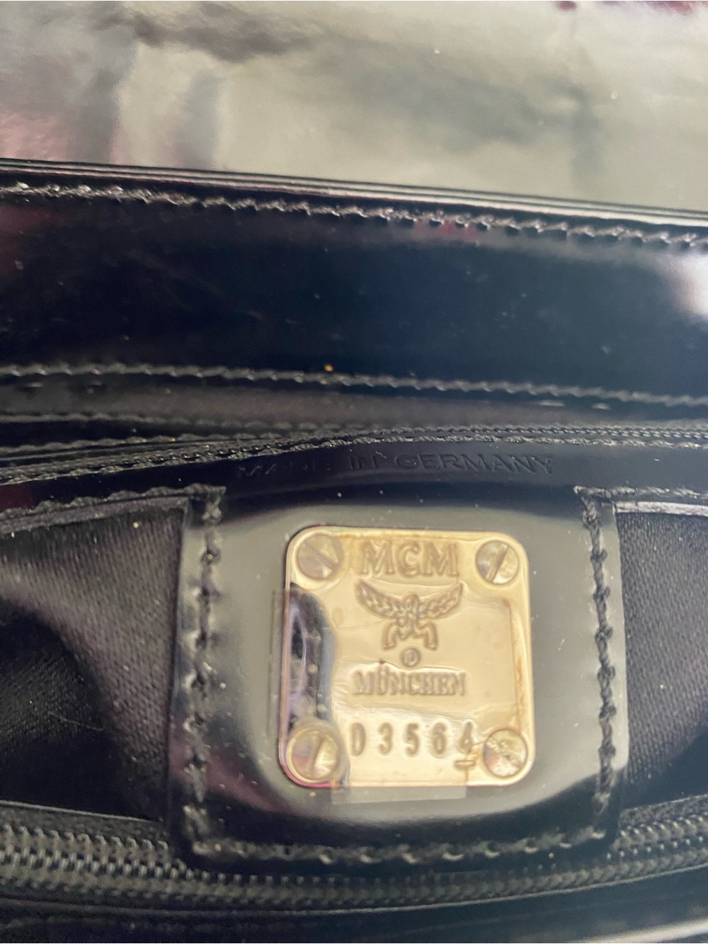 AUTHENTIC MCM BLACK PATENT LEATHER BAG - Picture 14 of 14